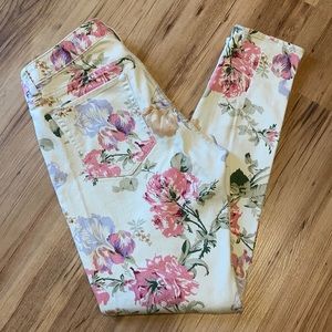 Ralph Lauren Floral Print Cream colored Denim